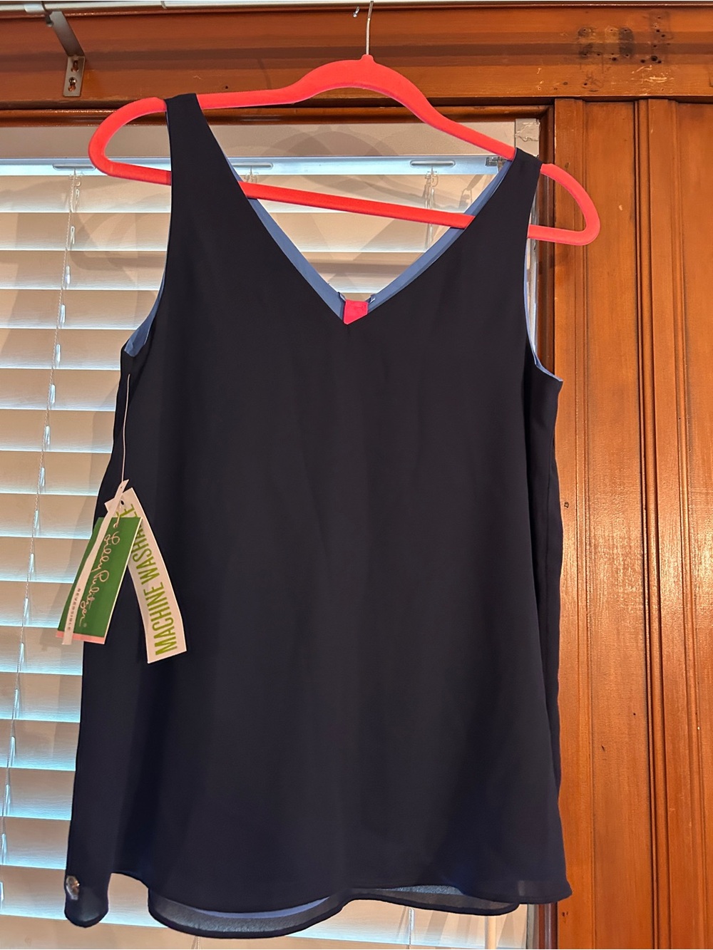 Lilly Pulitzer Blue Sleeveless V-Neck Tank or Light Blue - Reversible!!!